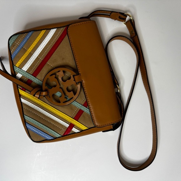 Tory Burch Miller Light Cream/Multicolor Leather Shoulder Bag/Crossbody - Picture 2 of 10